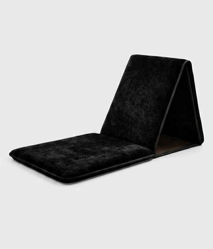 Tapis de prière  avec dossier pliable - Noir Le Coin des Lumières