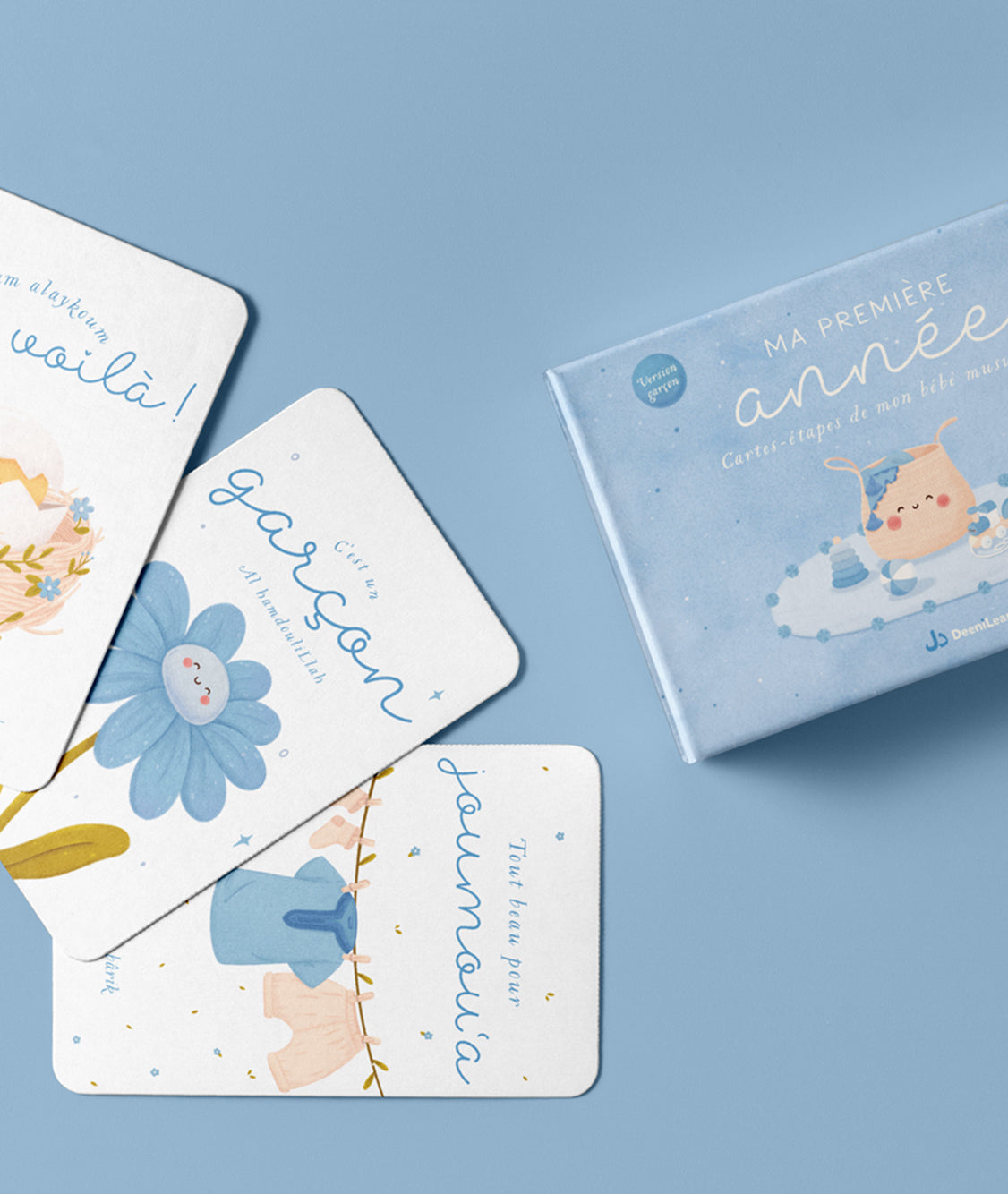 Ma première année - Cartes-étapes de mon bébé musulman (version garçon) DEENILEARN
