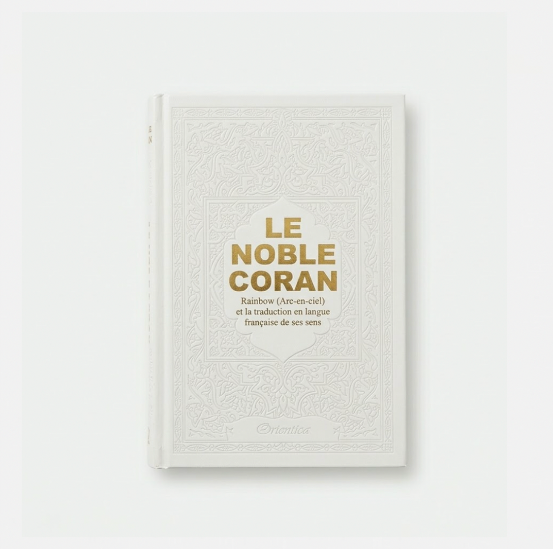 Le Noble Coran avec pages en couleur Arc-en-ciel (Rainbow) - Bilingue (français/arabe) -Bleu