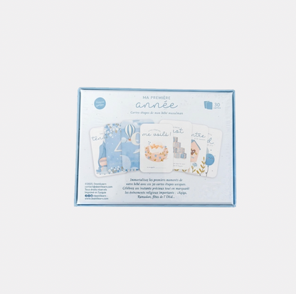 Ma première année - Cartes-étapes de mon bébé musulman (version garçon) DEENILEARN