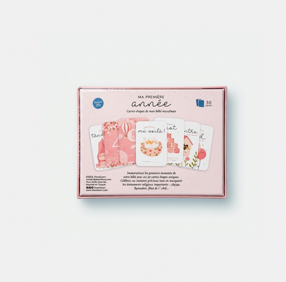 Ma première année - Cartes-étapes de mon bébé musulman (version fille) DEENILEARN
