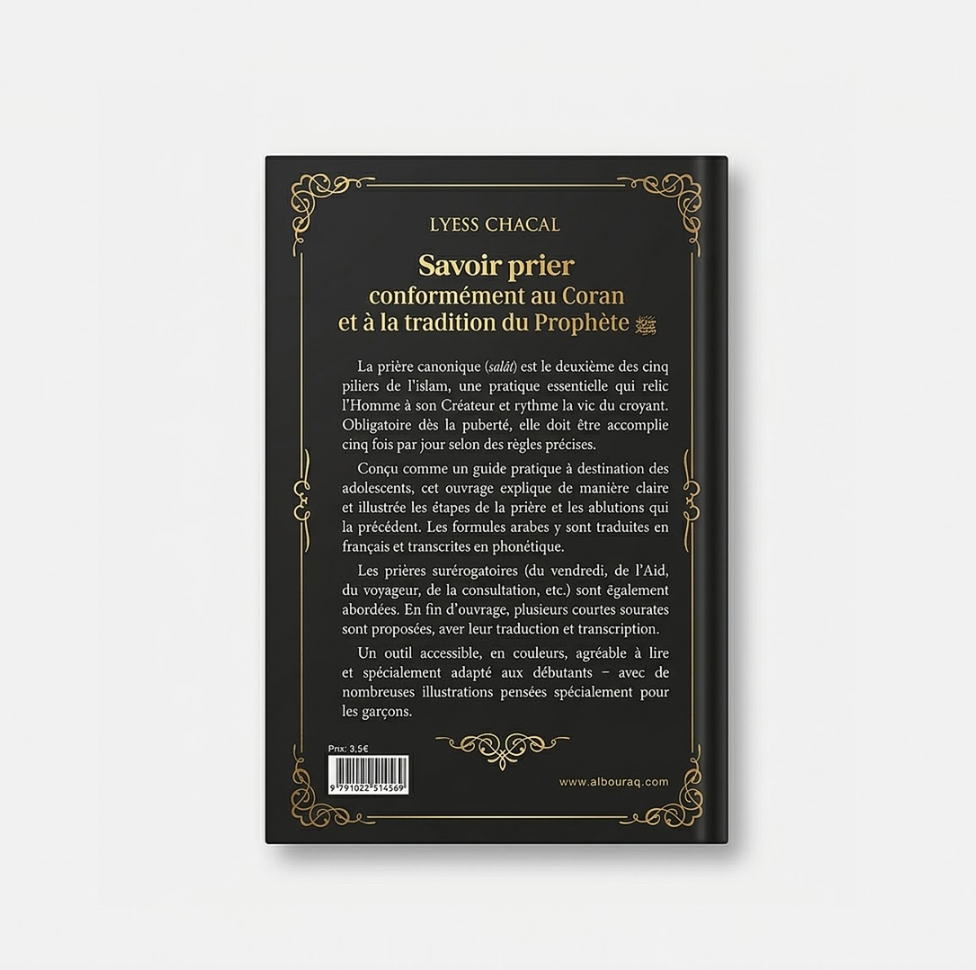 Savoir prier - Conformément au Coran et à la tradition du Prophète, Version garçon -Noir